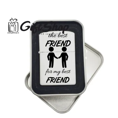 The best friend, bricheta metalica gravata laser cu mesaj